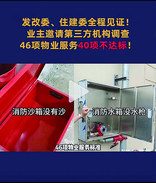 调查报告显示 这个小区46项物业服务标准中竟然有40项不合格